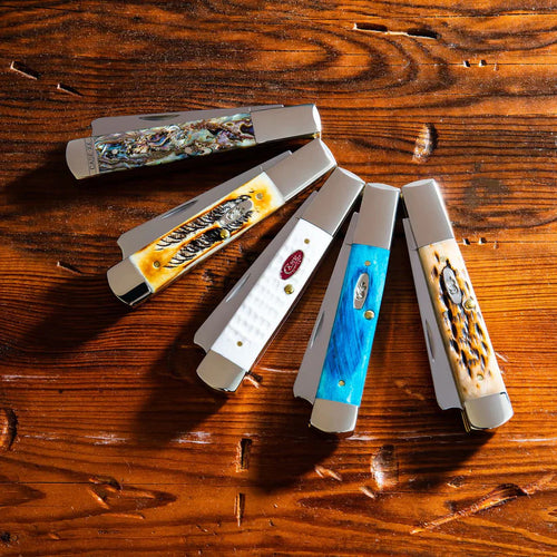Case Knives Sawcut Jig Caribbean Blue Bone Razor