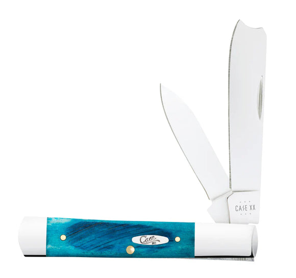 Case Knives Sawcut Jig Caribbean Blue Bone Razor