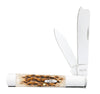 Case Knives Peach Seed Jig Amber Bone Razor