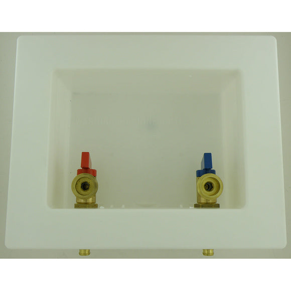 Braxton Harris Company 1/2″ Pex Washing Box w/ Qtr Turn Valves- Center Drain- Lead Free