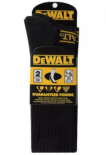 DeWALT Men's Heavyweight Cotton Crew Work Socks