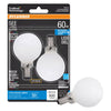 Sylvania TruWave Natural Series Décor G16.5 Light Bulb, 60W, Candelabra Base, Frosted, 5000K