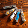 Case Knives Sawcut Jig Caribbean Blue Bone Razor