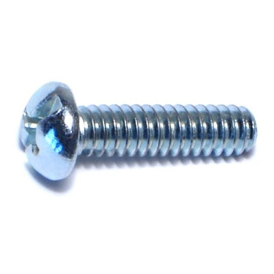 Monster Fastener Zinc Plated Steel Coarse Thread Combo Round Head Machine Screws