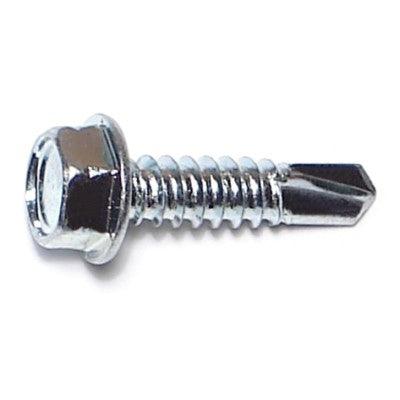 Monster Fastener Zinc Plated Steel Hex Washer Head Self-Drilling Screws