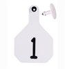 Y-Tex All American 2-Piece Combo Ear Tag Laser Large White 1-25