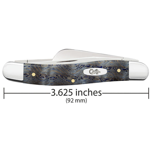 Case Knives Smooth Blue Curly Oak Medium Stockman