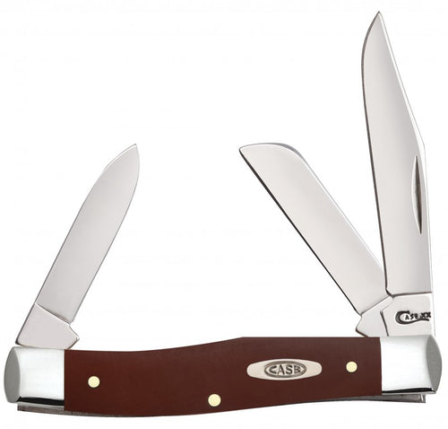 Case Smooth Brown Synthetic Medium Stockman Stainless Pocket Knife