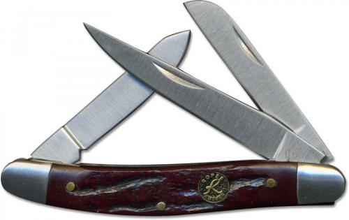 Roper Knives Medium Stockman Knife, Red Bone