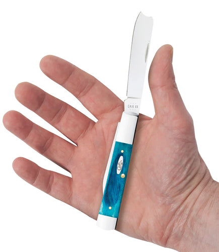 Case Knives Sawcut Jig Caribbean Blue Bone Razor